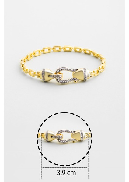 Solenne 18 Ayar Sarı Altın Kaplama Gümüş Bileklik modelleri