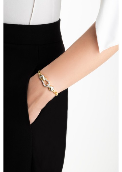 Solenne 18 Ayar Sarı Altın Kaplama Gümüş Bileklik fırsatları