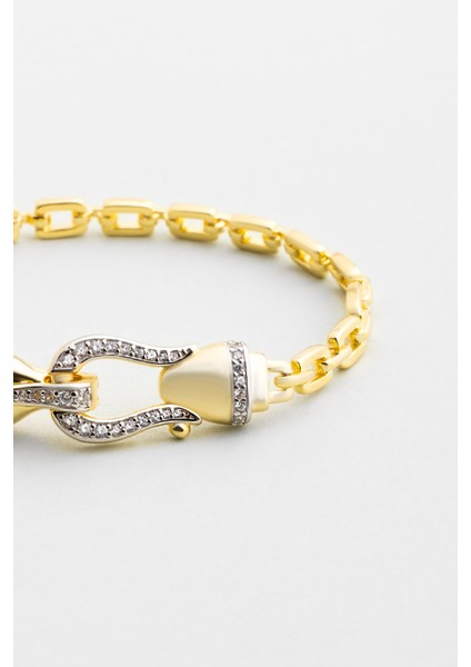 Solenne 18 Ayar Sarı Altın Kaplama Gümüş Bileklik indirimleri