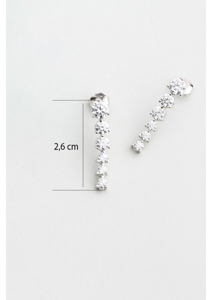 Beyazın Büyüsü 18 Ayar Beyaz Altın Kaplama Gümüş Tasarım Küpe modelleri