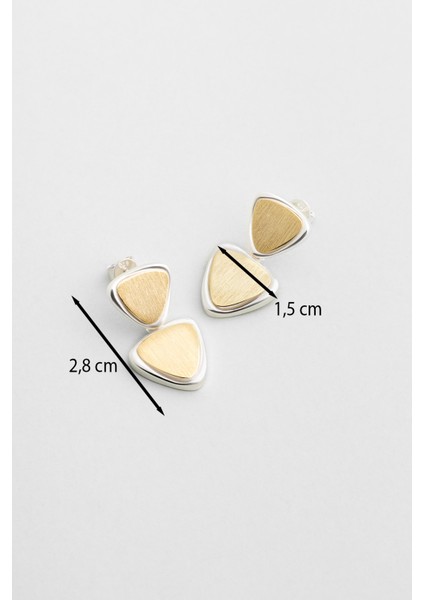 Lyra 18 Ayar Sarı ve Beyaz Altın Kaplama Sallantılı Gümüş Küpe modelleri