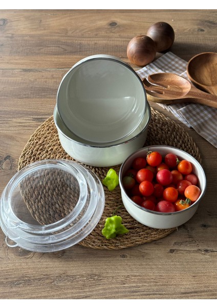 L'essence Pure 3'lü Emaye Saklama Kabı fırsatları