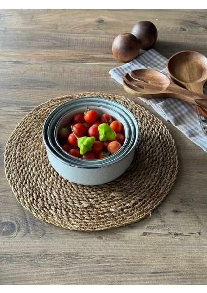 L'essence Pure 3'lü Emaye Saklama Kabı