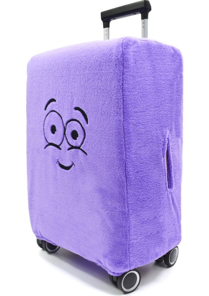 Peluşçu Gülen Yüz Desenli Bavul-Valiz Koruyucu Kılıf (Orta Boy) modelleri