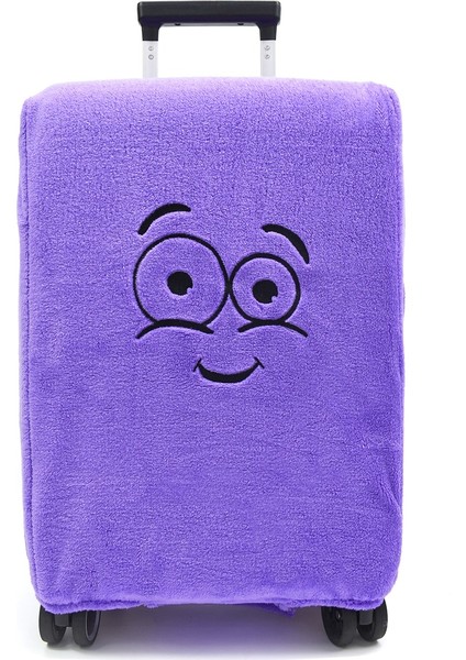 Peluşçu Gülen Yüz Desenli Bavul-Valiz Koruyucu Kılıf (Orta Boy) fırsatları