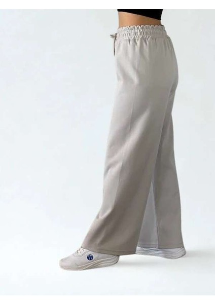 Double Face Bol Paça Bayan Eşofman Taş Renk fırsatları