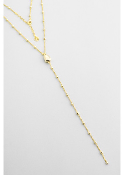Modern Tasarım 18 Ayar Sarı Altın Kaplama 44 cm Gümüş Y Kolye fırsatları