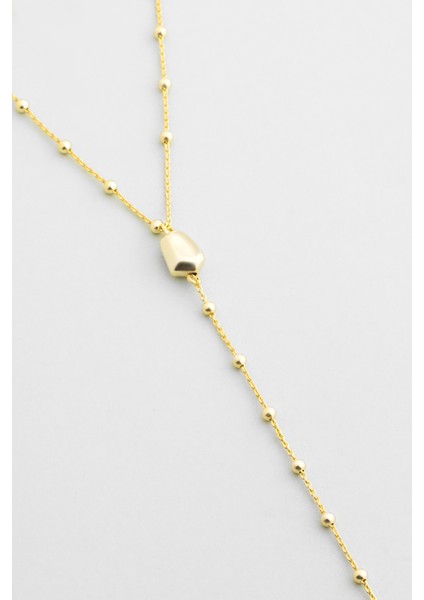 Modern Tasarım 18 Ayar Sarı Altın Kaplama 44 cm Gümüş Y Kolye indirimleri