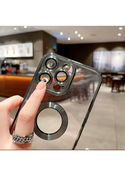 Apple iPhone 14 Pro Kamera Lens Korumalı Magsafe Şarj Destekli Arkası Şeffaf Yüksek Kalite Kılıf