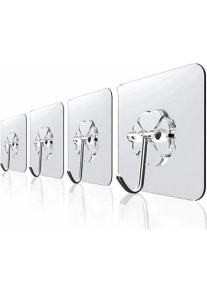 Mithra Life 5 Adet Şeffaf Yapışkanlı Kancalı Duvar Askısı MIT1196 fiyatları