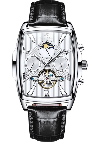 Cube Tourbillon Mekanik Otomatik Erkek Kol Saati