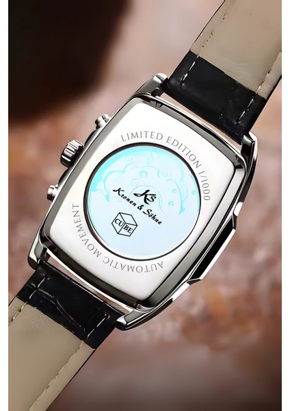 Cube Tourbillon Mekanik Otomatik Erkek Kol Saati fırsatları