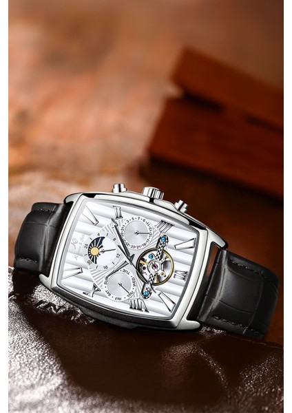 Cube Tourbillon Mekanik Otomatik Erkek Kol Saati