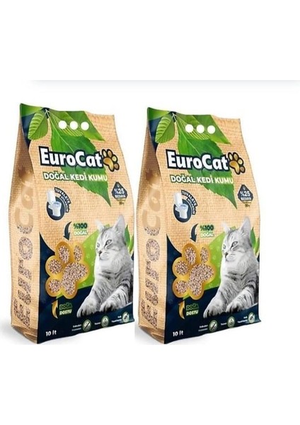 Hızlı Topaklaşan Doğal Kedi Kumu 10 Lt 3.75 kg 2 Adet