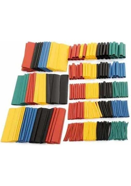 Isı Shrink Boru Daralan Makaron Kablo Yalıtım Seti 328 Adet 8 Boy