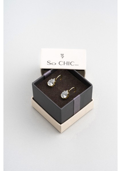 Mira 18 Ayar Sarı Altın Kaplama Gümüş Damla Küpe indirimleri