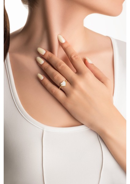 Lumora 18 Ayar Sarı Altın Kaplama Gümüş Yüzük fırsatları