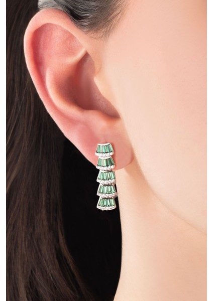 Deniz Kabuğu 18 Ayar Beyaz Altın Kaplama Gümüş Sallantılı Küpe fiyatları