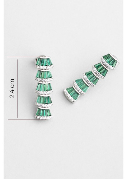 Deniz Kabuğu 18 Ayar Beyaz Altın Kaplama Gümüş Sallantılı Küpe modelleri