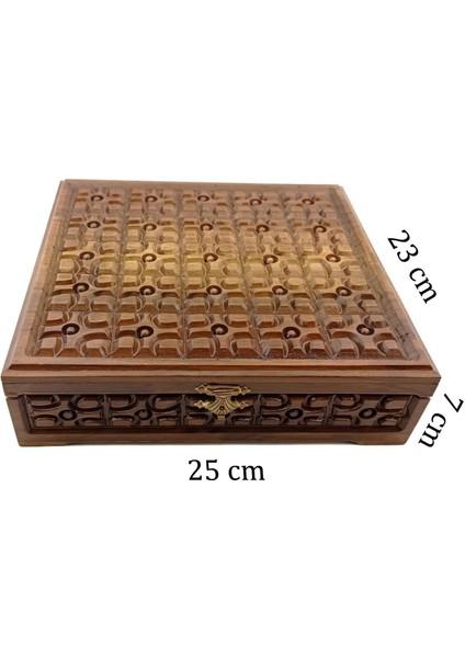 Ceviz El Oyması Işlemeli Mücevher Takı Aksesuar Kutusu fiyatları