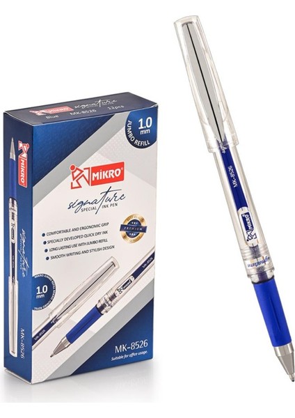 MK-8526 Gel Pen Imza Kalemi Mavi 0.1 mm Uç 5 Li Paket fırsatları