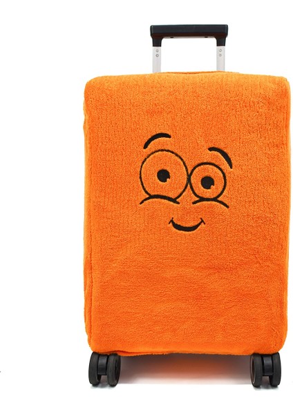 Peluşçu Gülen Yüz Desenli Bavul-Valiz Koruyucu Kılıf (Orta Boy) modelleri