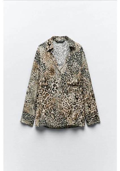 Allbucks Zara, Braletli Leopar Desenli Viskon Gömlek ABZRA0280 modelleri