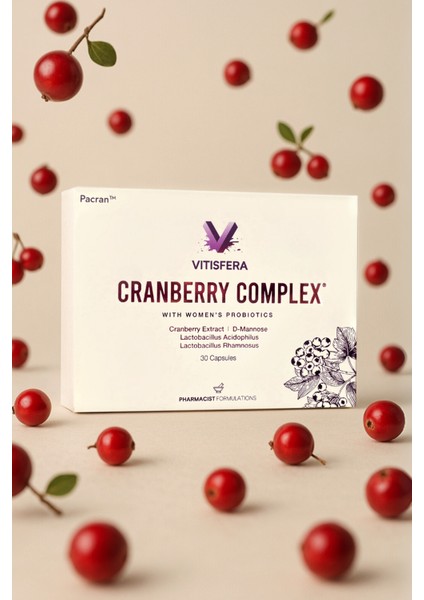 Cranberry Complex 30 Kapsül - Turna Yemişi Ekstresi, D-Mannoz, Probiyotik modelleri