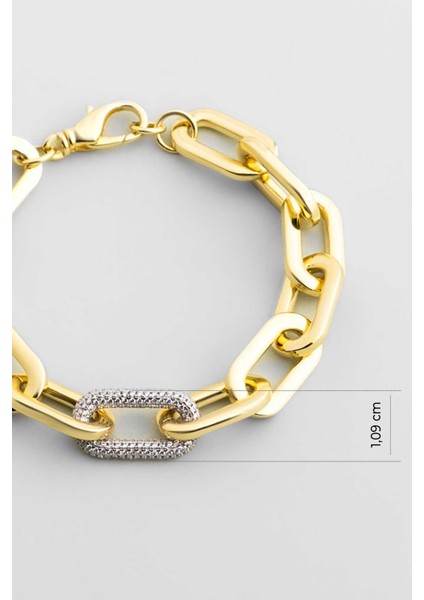 Chloe 18 Ayar Sarı Altın Kaplama 18 cm Gümüş Zincir Bileklik modelleri