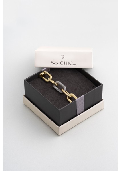 Chloe 18 Ayar Sarı Altın Kaplama 18 cm Gümüş Zincir Bileklik indirimleri