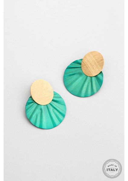 Marakeş Rüzgarı 18 Ayar Sarı Altın Kaplama Gümüş Küpe