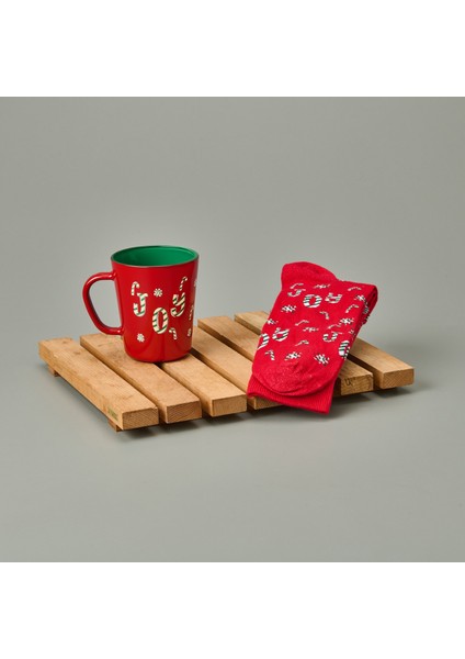 Christmas Joy Çoraplı Hediye Seti Kırmızı