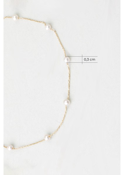 Doğal Inci Taşlı 14 Ayar Sarı Altın Bileklik modelleri