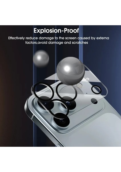 iPhone 17 Pro Max Kamera Lens Koruyucu Temperli Cam – Çizilmez Şeffaf Lens Kılıfı fırsatları