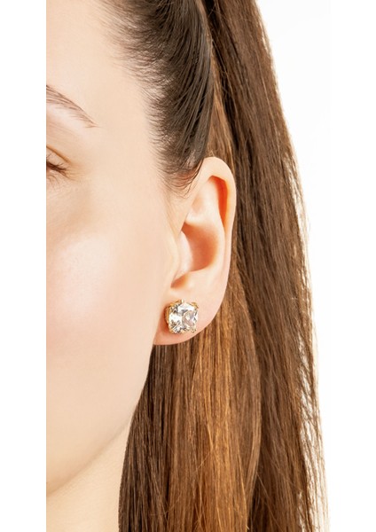 14 Ayar Sarı Altın Sertifikalı Premium Created Cushion Taşlı Tektaş Küpe fiyatları