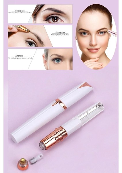 İnce Uçlu Hassas Yüz Epilasyon Aleti – Kaş ve Bıyık Bölgesi İçin Flawless Model
