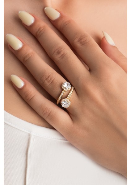 Tutulma 18 Ayar Sarı Altın Kaplama Gümüş Yıldız Yüzük fiyatları