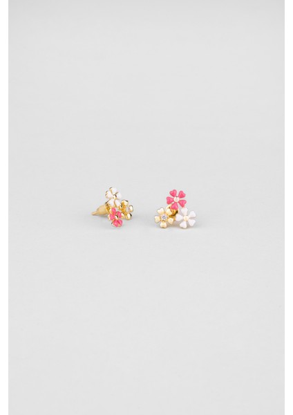 Sevilla Çiçeği 18 Ayar Sarı Altın Kaplama Gümüş Küpe