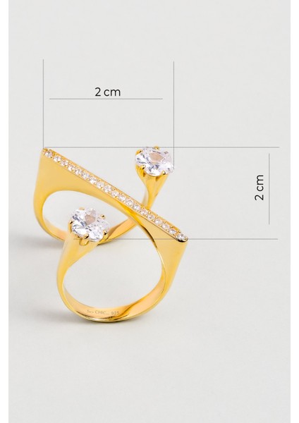 Flora 18 Ayar Sarı Altın Kaplama Gümüş Minimal Yüzük modelleri