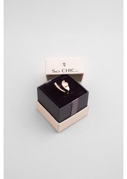 Sedef Masalı 18 Ayar Sarı Altın Kaplama Gümüş Yüzük indirimleri