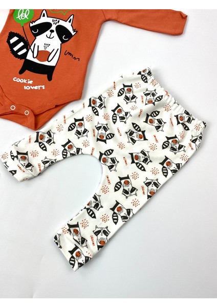 Raccoon Baskılı Bebek Takım fırsatları