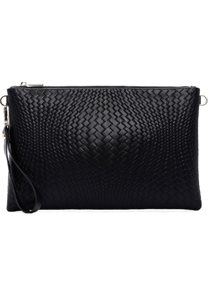 Kadın Siyah Zincir Askılı Örgülü Portföy Çanta 25ABD220226 modelleri