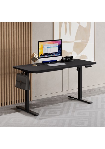Yüksekliği Ayarlanabilir Ergonomik Bilgisayar & Çalışma Masası - Siyah