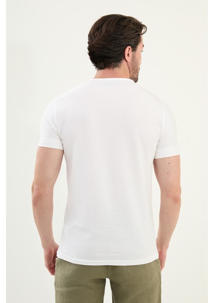 Desenli Slim Fit Kısa Kollu Pamuk Erkek T-Shirt modelleri