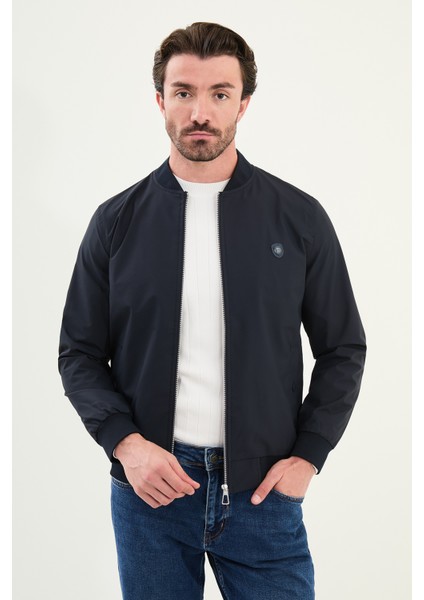 Düz Slim Fit Hakim Yaka Erkek Mont modelleri