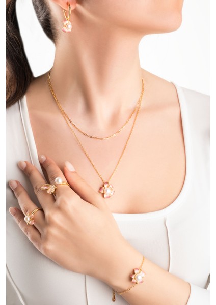 Inci Kanadı 18 Ayar Sarı Altın Kaplama Ayarlanabilir Gümüş Yüzük indirimleri