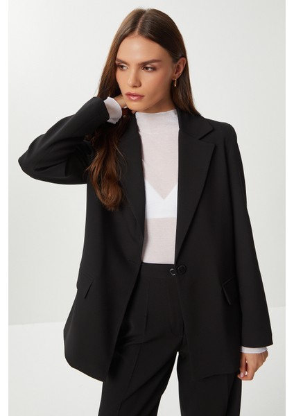 Dikişli Straight Poliviskon Pantolon LGP0023 Siyah fırsatları