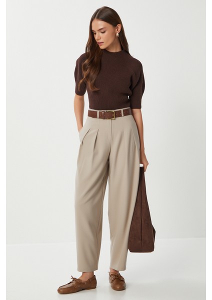 Pensli Poliviskon Balon Pantolon LGP0025 Bej