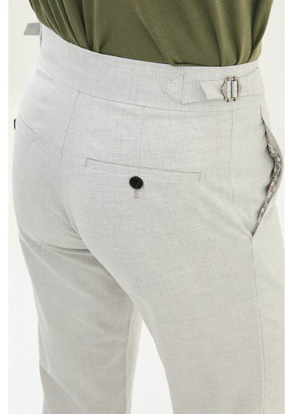 Desenli Vizon Rengi Slim Fit Beli Tokalı Erkek Pantolon fırsatları
