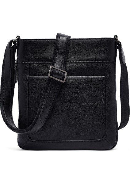 Erkek Siyah Uzun Askılı Deri Postacı Çantası 25SBD3017FT